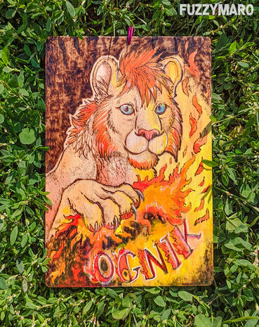 Ognik-pyrography badge